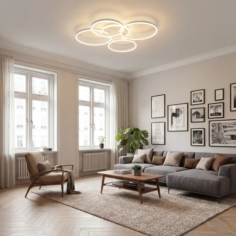 Moderne Deckenleuchte Wohnzimmer Weiß | Solara