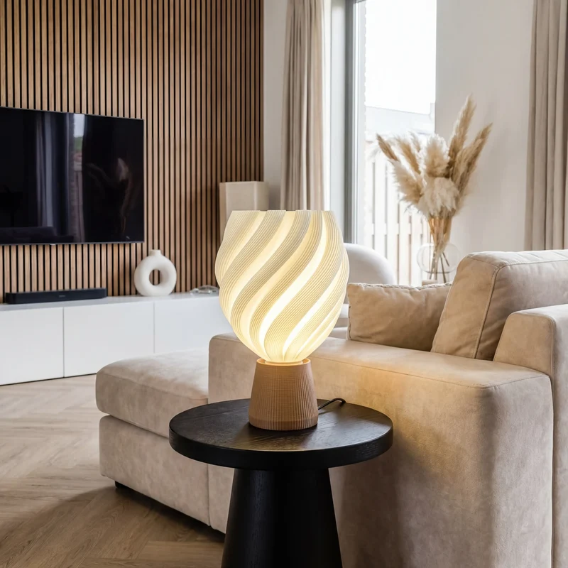Tischlampe mit organischer Form | Sculpta