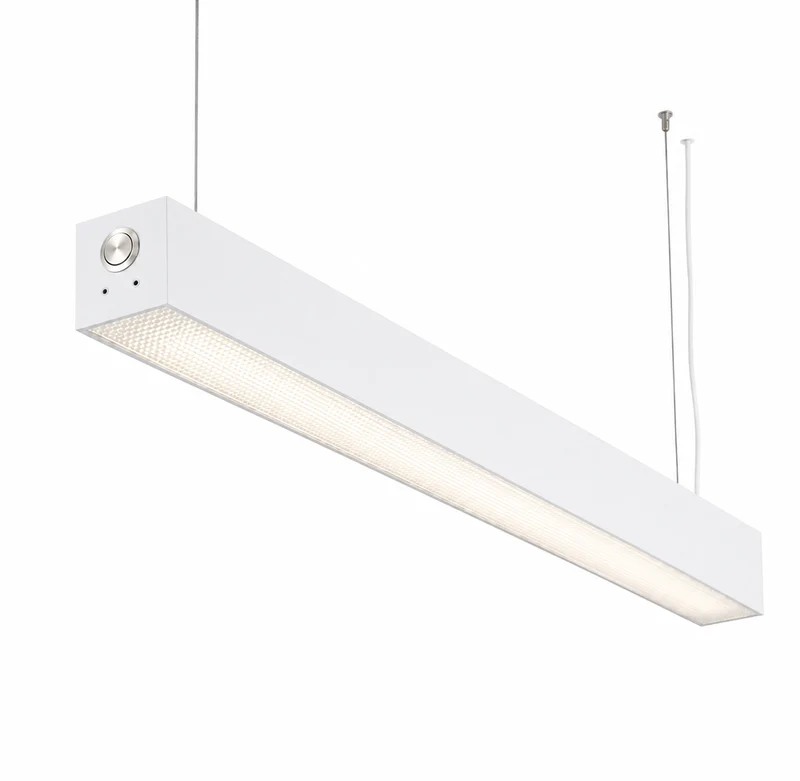 LED Linear Büroleuchte | QUANTORE | 24 Watt | 112 CM | DIMMBAR mit Knopf | Weiß | UGR19 | Premium-Serie