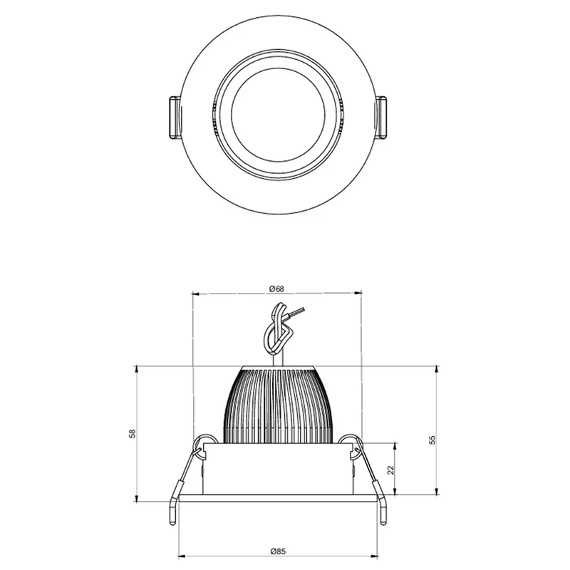 Recessed Ceiling Spot MR16 Mounting Frames | Round, Rotatable