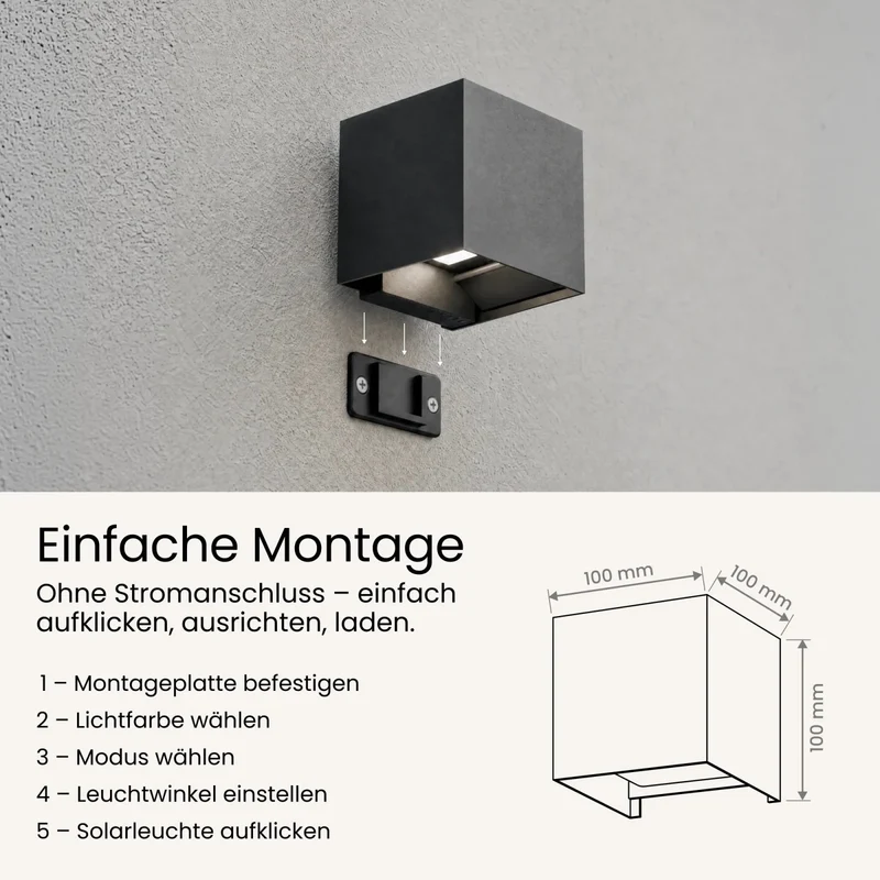 Solar Wandleuchte HELIO