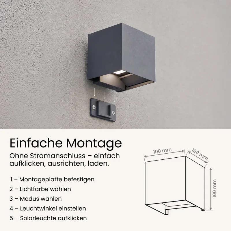 Solar Wandleuchte HELIO