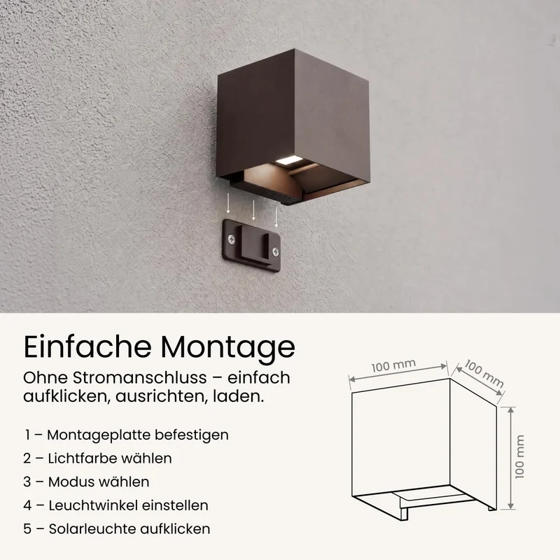 Solar Wandleuchte HELIO