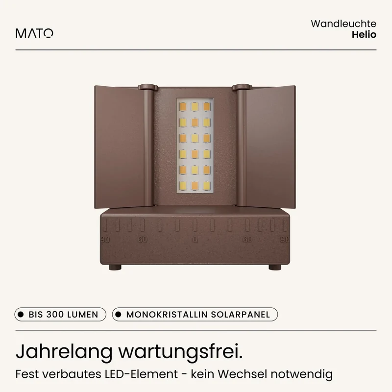Solar Wandleuchte HELIO