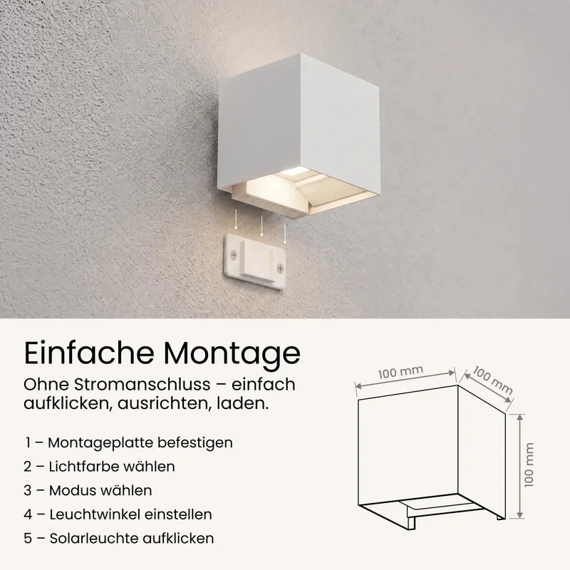 Solar Wandleuchte HELIO