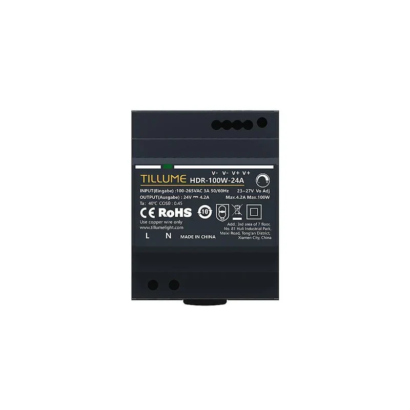 DIN Rail Power Supply | Output 24V 4.2A 100W Constant Voltage