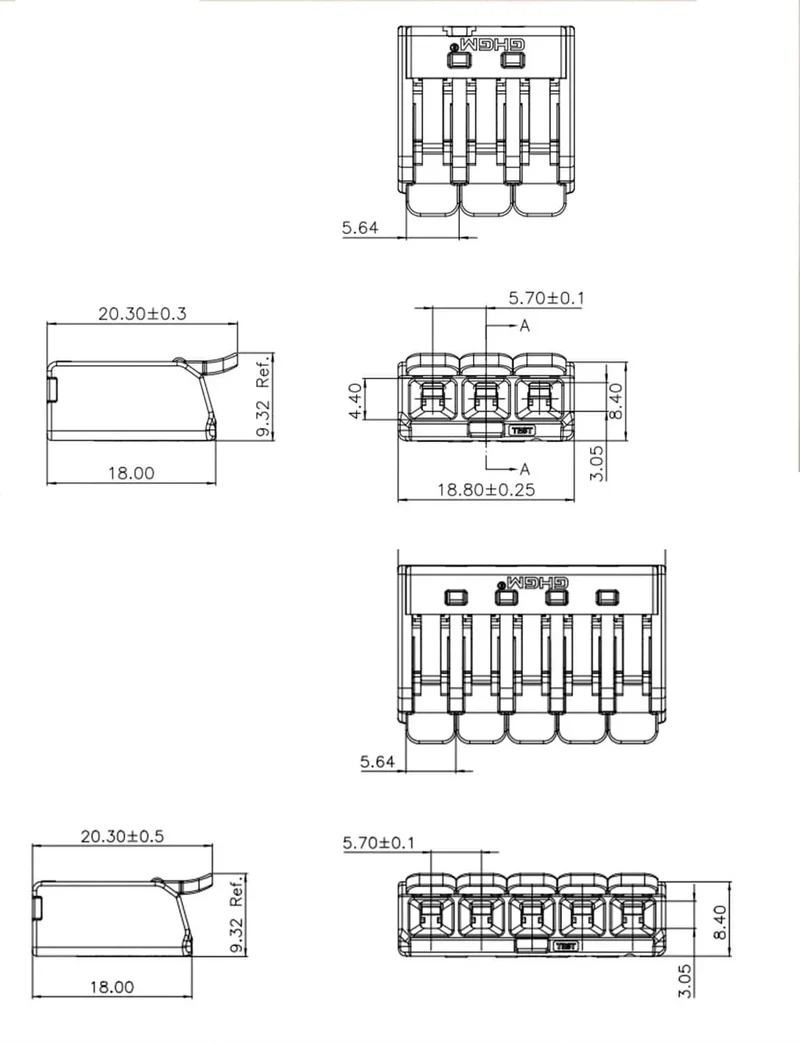 450V 32Amps Plus-In Compact Splicing Connectors GH0221 PACK OF 50