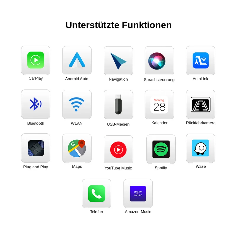 Apple CarPlay & Android Auto für Audi Q7 (4L) inkl. Einbau (Nachrüstung)