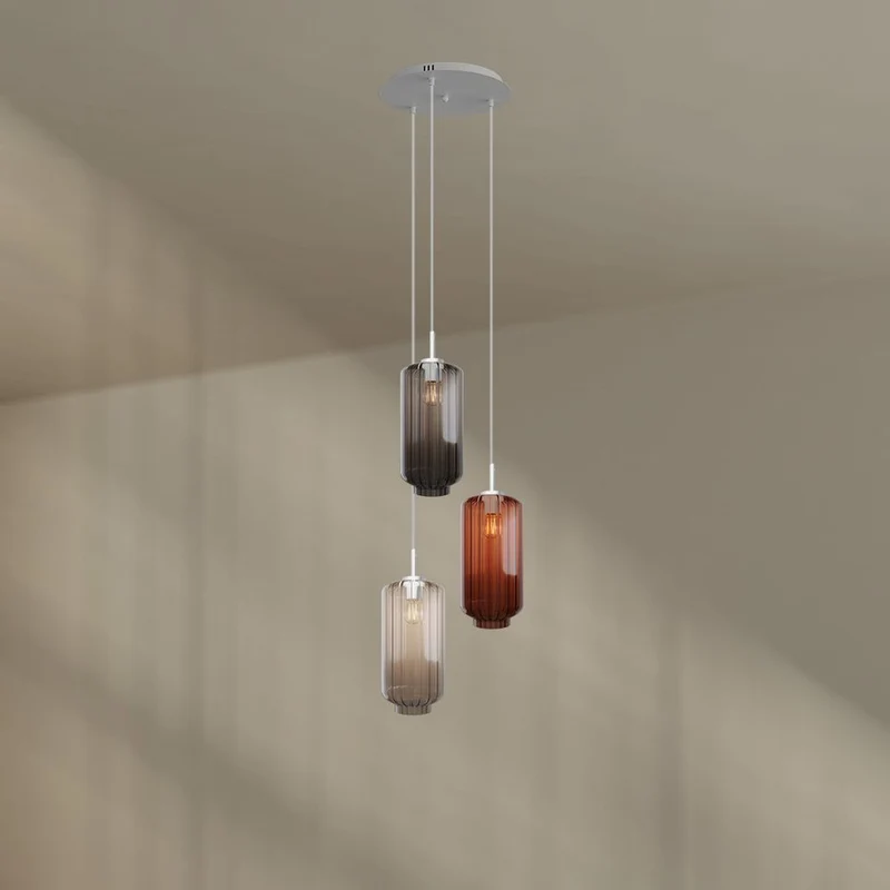 s.luce Velo Galerielampe 3-flammig Ø 40cm Baldachin Ø 18cm