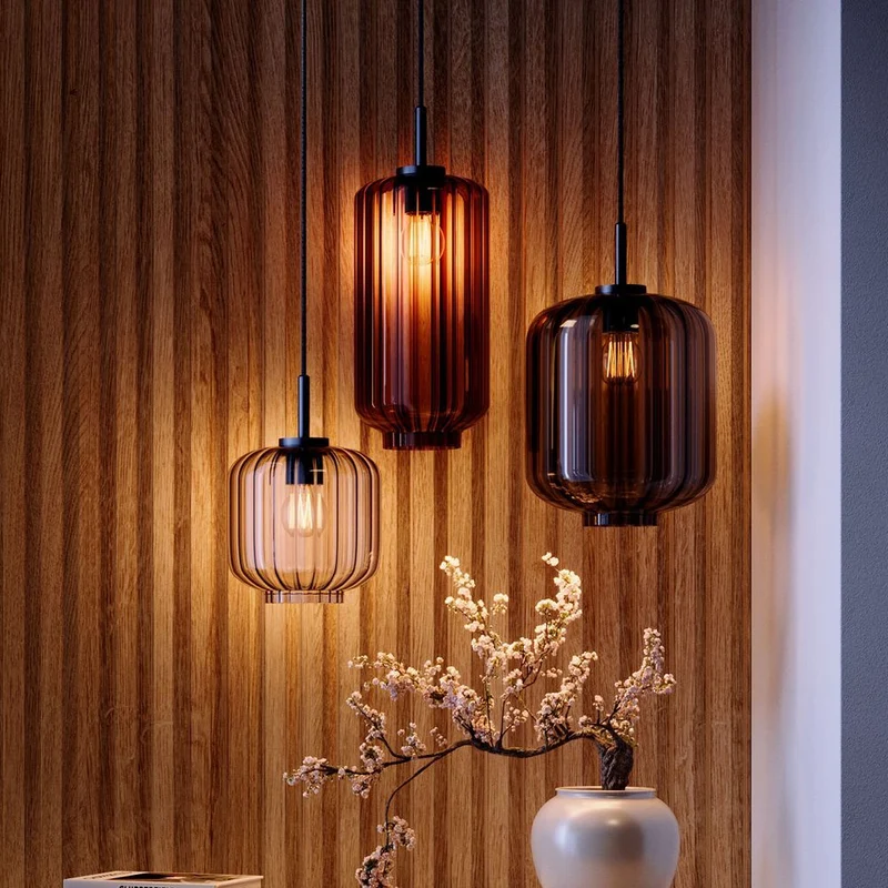 s.luce Velo Esstischlampe 5-flammig 160cm Baldachin Ø 20cm