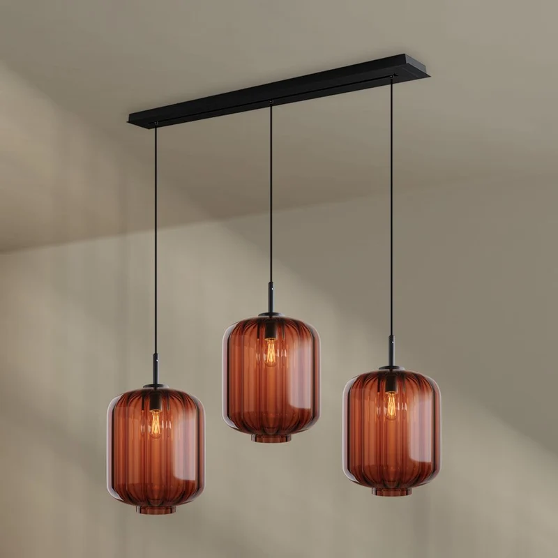 s.luce Velo Esstischleuchte 3-flammig Baldachin 120cm Ø 25cm