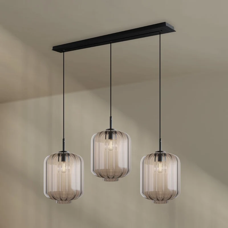 s.luce Velo Esstischleuchte 3-flammig Baldachin 120cm Ø 25cm