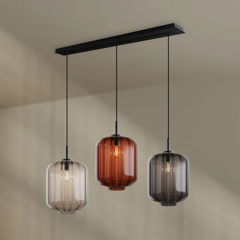 s.luce Velo Esstischleuchte 3-flammig Baldachin 120cm Ø 25cm