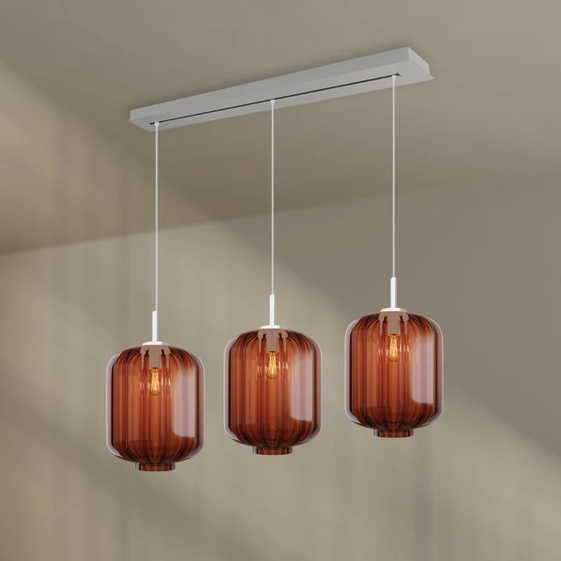 s.luce Velo Esstischleuchte 3-flammig Baldachin 120cm Ø 25cm