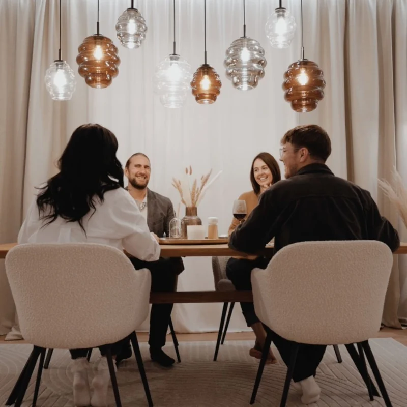 s.luce Echos Esszimmerlampe 12-flammig 200cm 3-reihig Ø 18cm