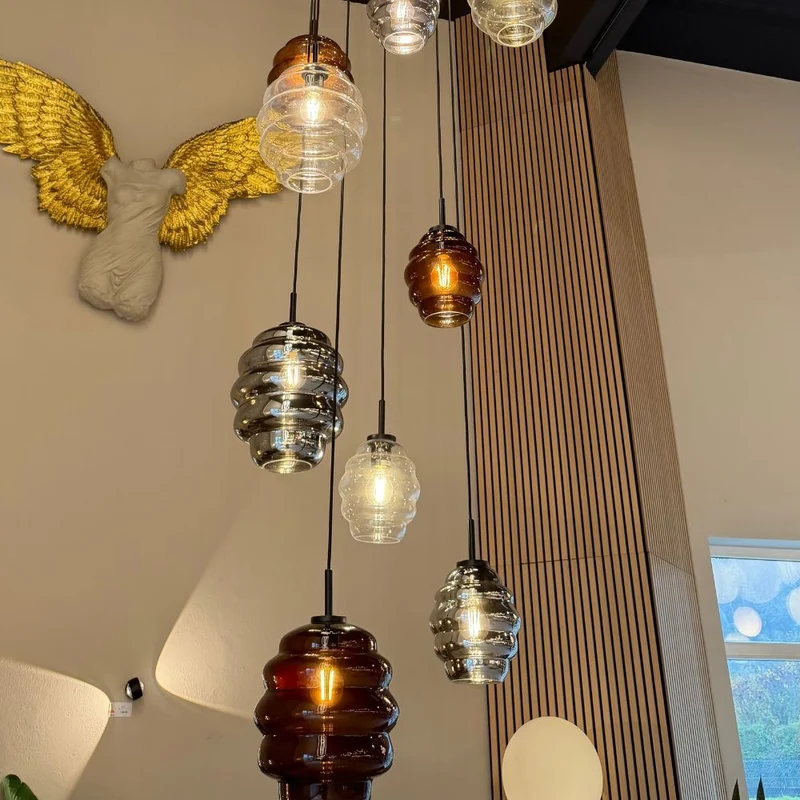 s.luce Echos Galerieleuchte 5-flammig Ø 60cm Baldachin Ø 25cm