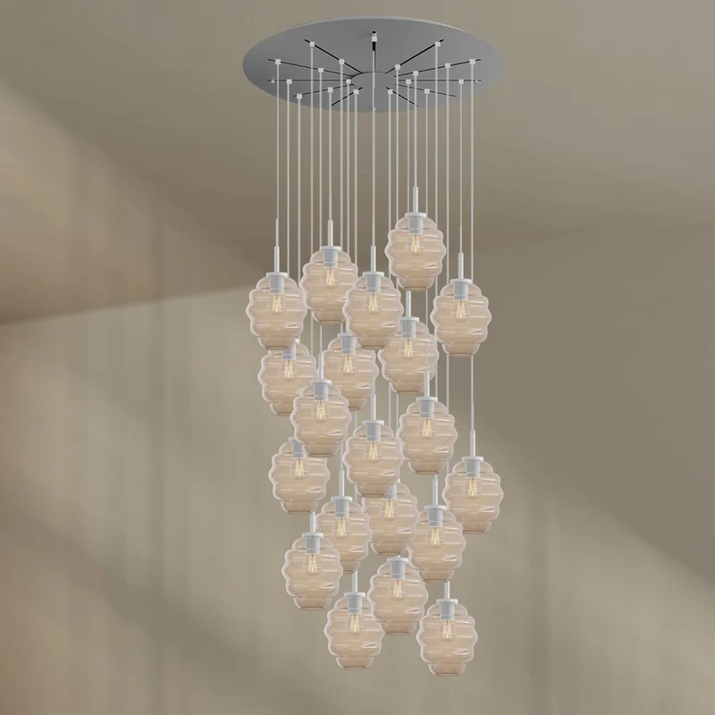 s.luce Echos Galerieleuchte 20-flammig Ø 120cm Baldachin Ø 18cm