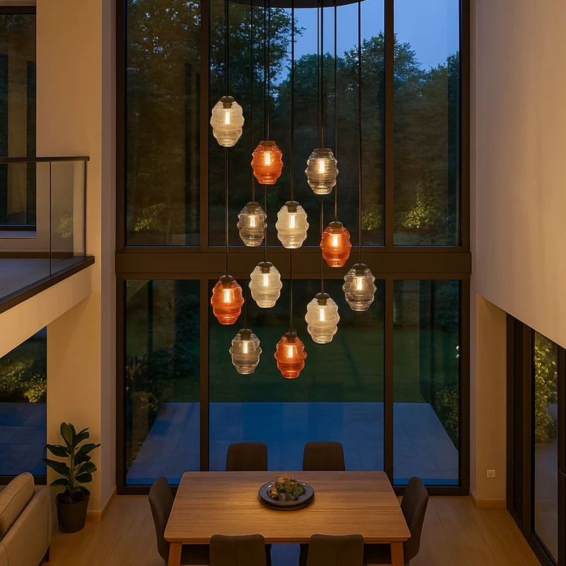 s.luce Echos Galerieleuchte 12-flammig Ø 80cm Baldachin Ø 18cm