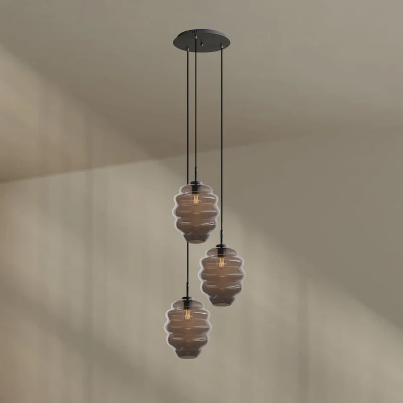 s.luce Echos Galerieleuchte 3-flammig Ø 40cm Baldachin Ø 25cm