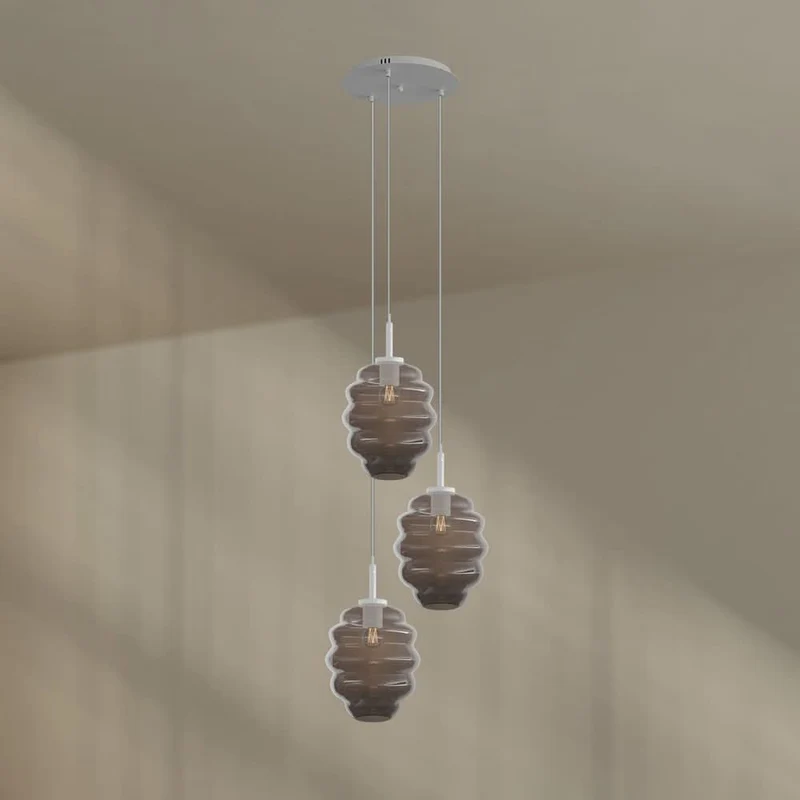 s.luce Echos Galerieleuchte 3-flammig Ø 40cm Baldachin Ø 25cm