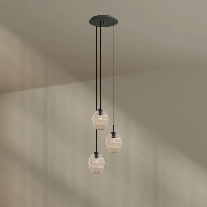 s.luce Echos Galerieleuchte 3-flammig Ø 40cm Baldachin Ø 18cm