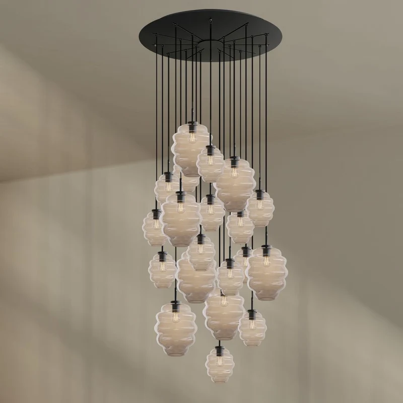 s.luce Echos Galerieleuchte 20-flammig Ø 120cm Baldachin Ø 18/25cm