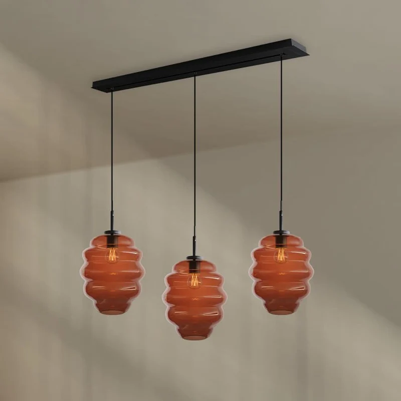 s.luce Echos Esszimmer-Hängeleuchte 3-flammig 120cm Ø 25cm
