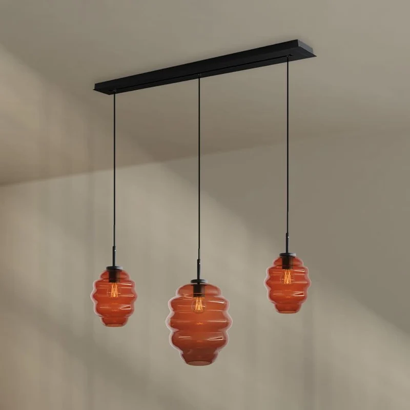 s.luce Echos Esstischlampe 3-flammig 120cm Ø 18/25cm