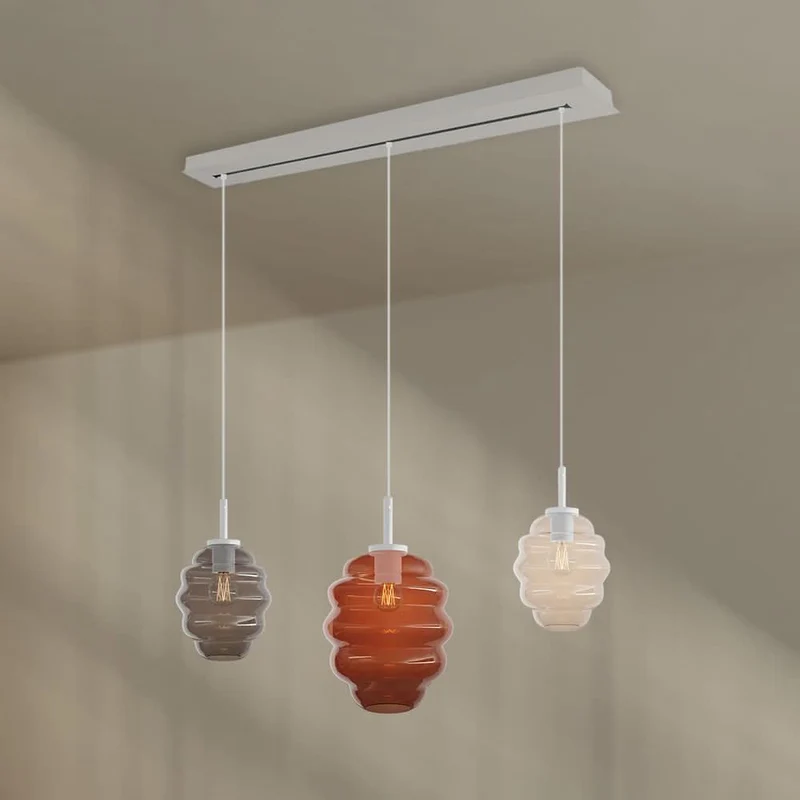 s.luce Echos Esstischlampe 3-flammig 120cm Ø 18/25cm