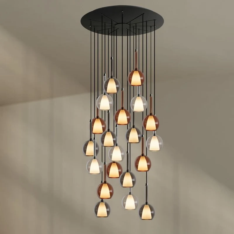 s.luce Belluna Galerieleuchte 20-flammig Ø 120cm Baldachin