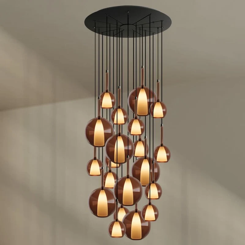 s.luce Belluna Galerieleuchte 20-flammig Ø 120cm Baldachin