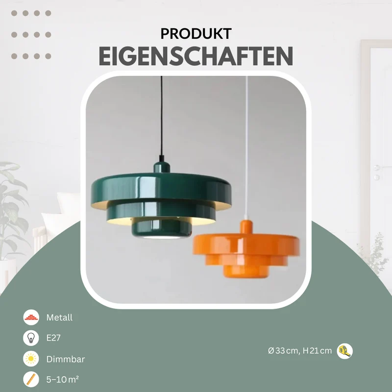 Retro Pendelleuchte in vielen Farben | Fårverig