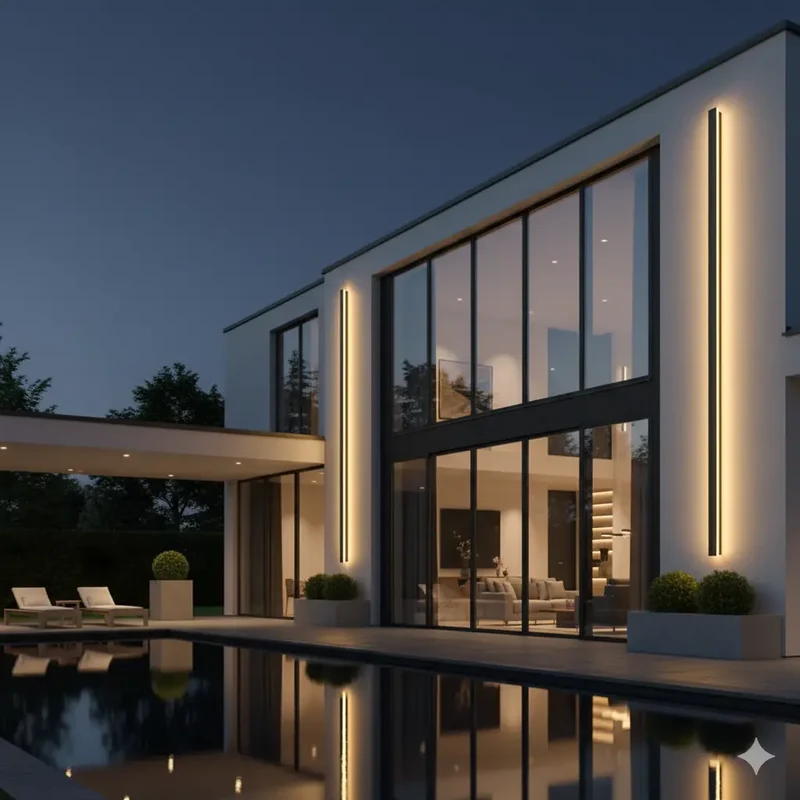 Außenwandleuchte, schwarz modern | Glød