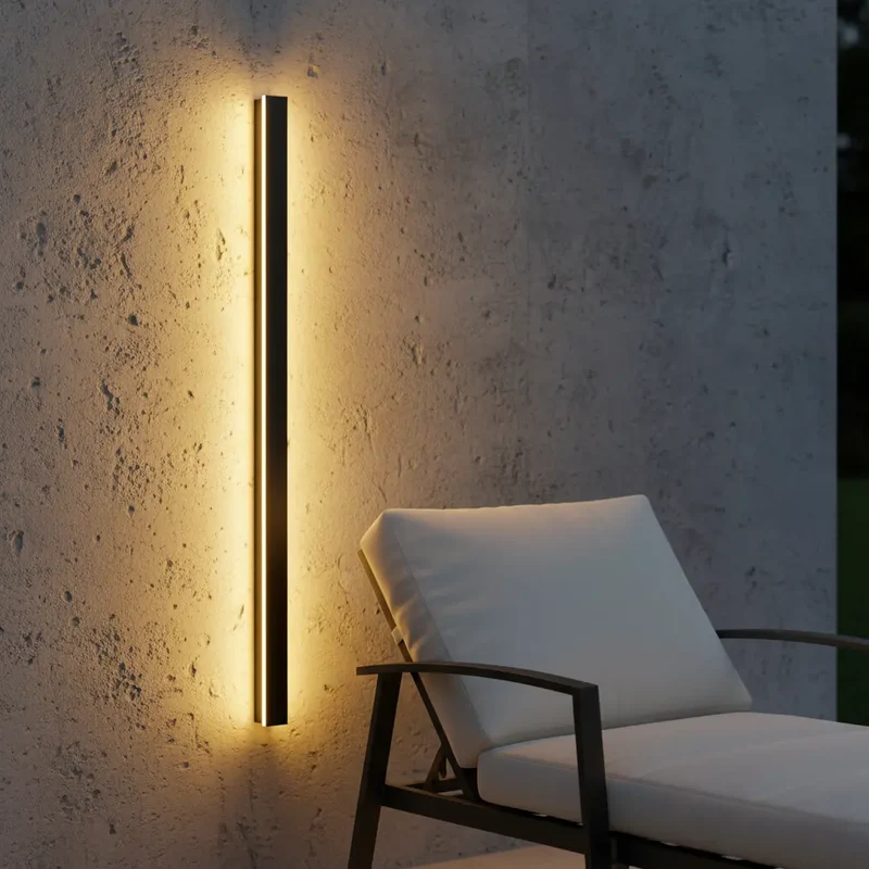 Außenwandleuchte, schwarz modern | Glød
