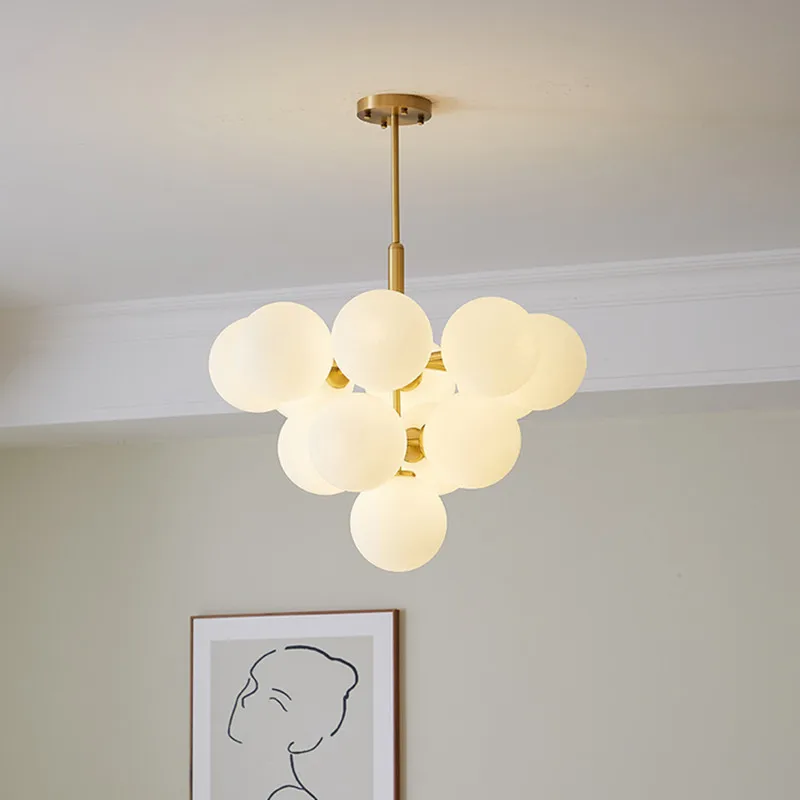 Pendelleuchte mit Kugeln in Gold, 5-teilig 13-teilig | Convexum