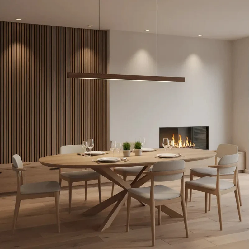 Pendelleuchte Holzdesign, länglich | Glød