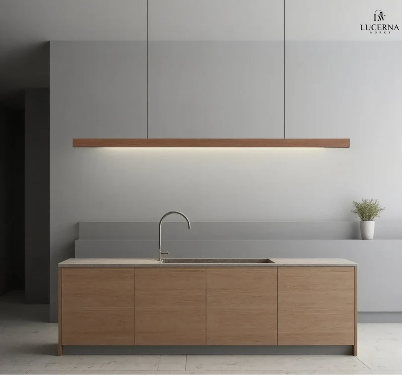 Pendelleuchte Holzdesign, länglich | Glød