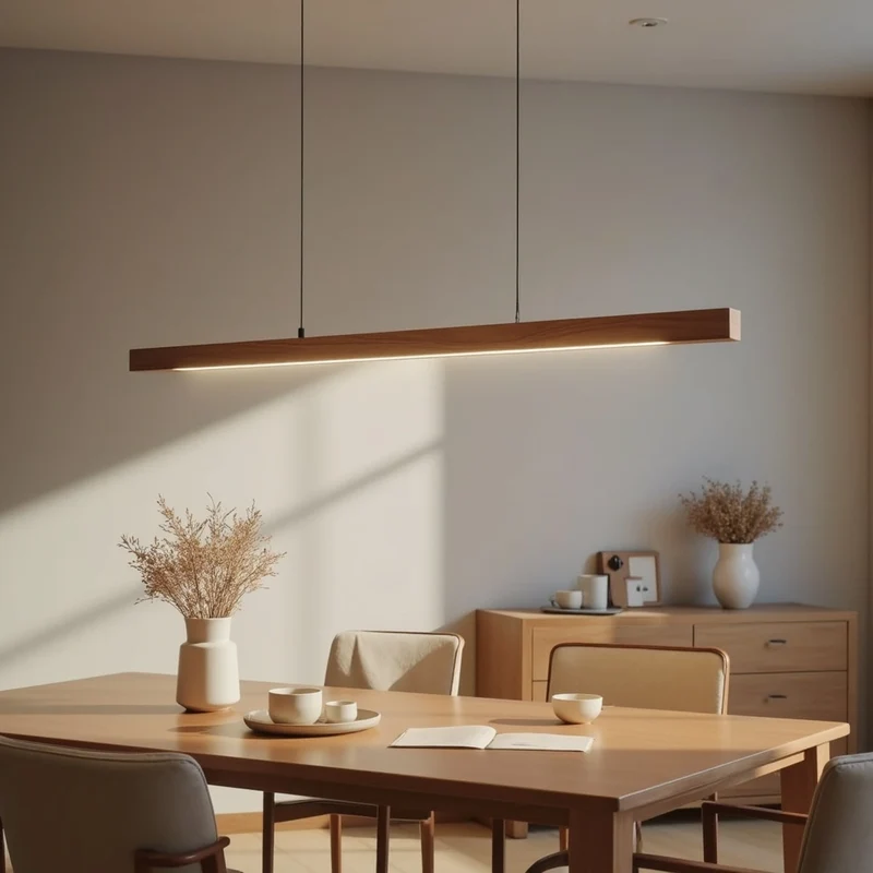Pendelleuchte Holzdesign, länglich | Glød