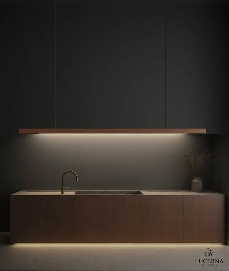 Pendelleuchte Holzdesign, länglich | Glød