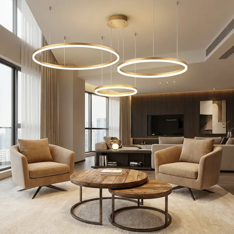 Pendelleuchte Wohnzimmer Gold | Solara