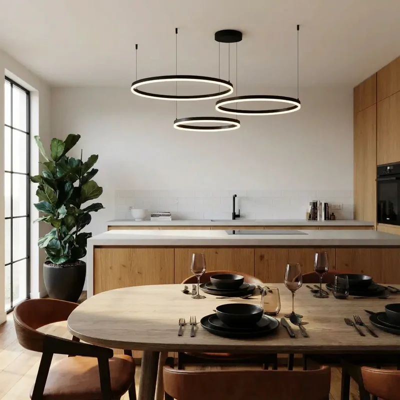 Pendelleuchte Wohnzimmer Schwarz | Solara