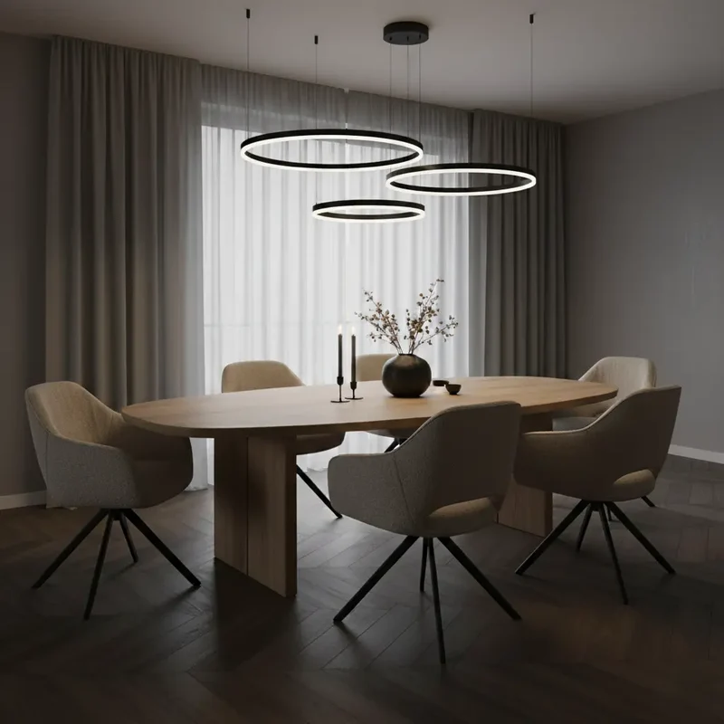 Pendelleuchte Wohnzimmer Schwarz | Solara