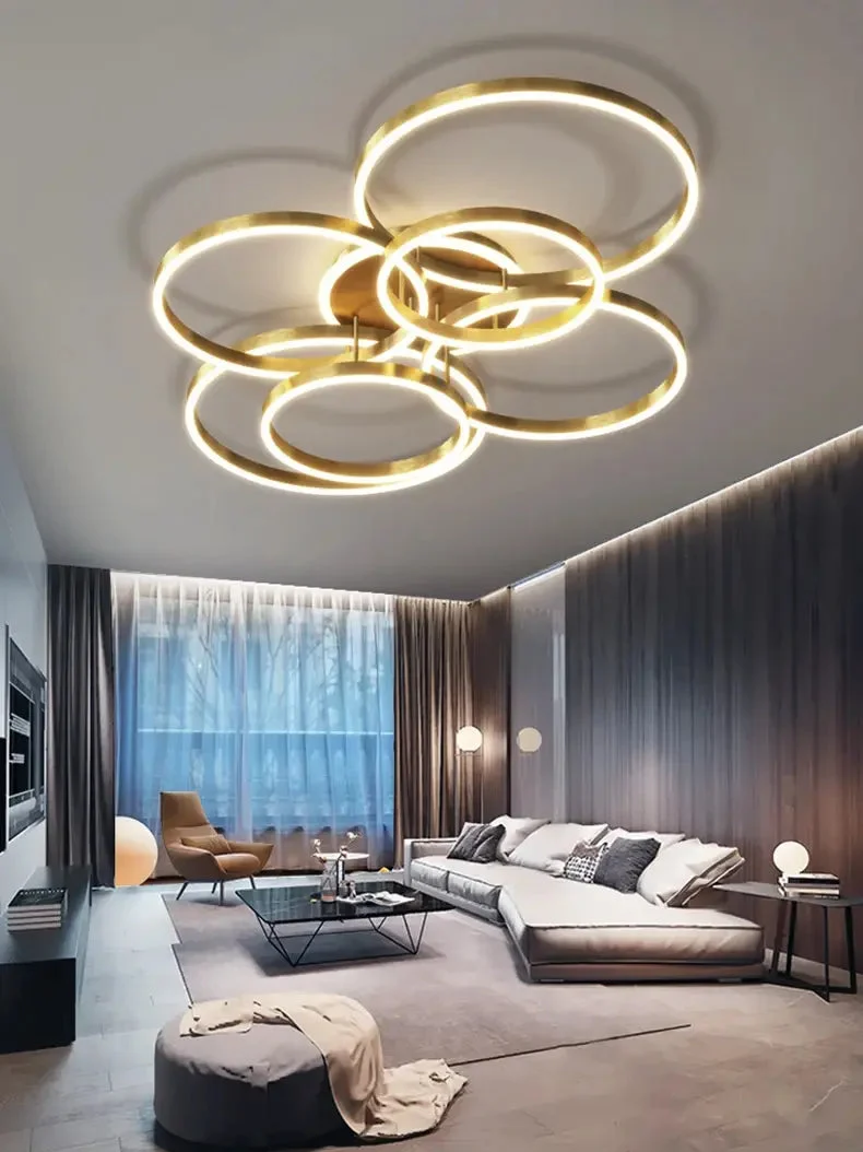 Moderne Deckenleuchte Wohnzimmer Gold | Solara