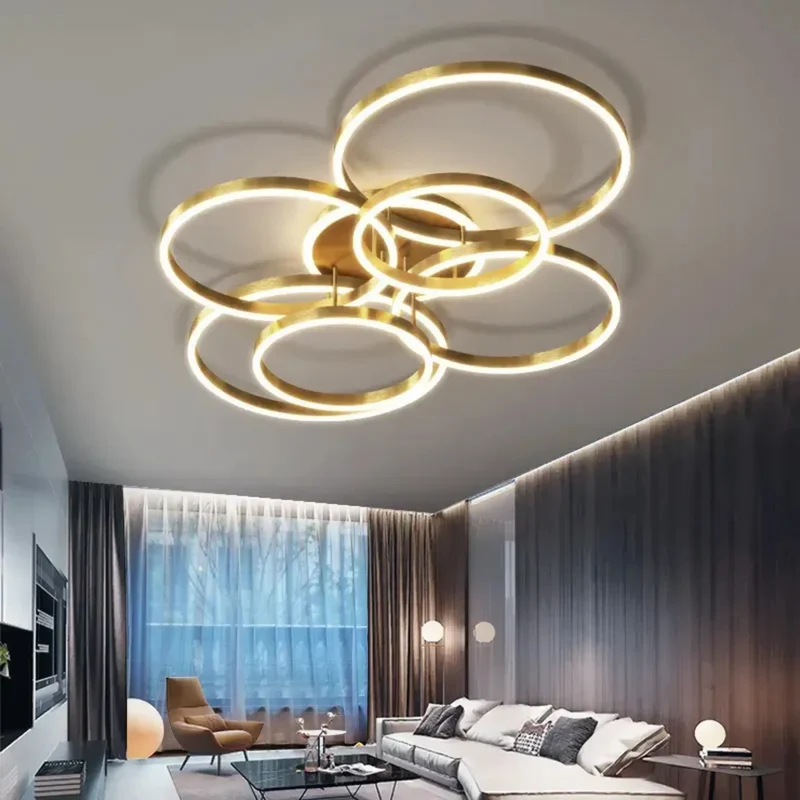 Moderne Deckenleuchte Wohnzimmer Gold | Solara