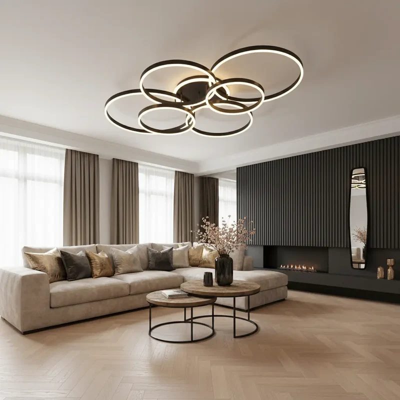 Moderne Deckenleuchte Wohnzimmer Kaffee | Solara
