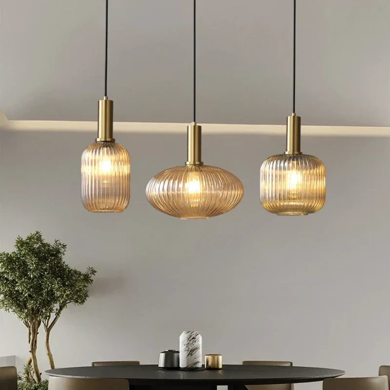 Pendelleuchte Glas, Amber | Vitrum