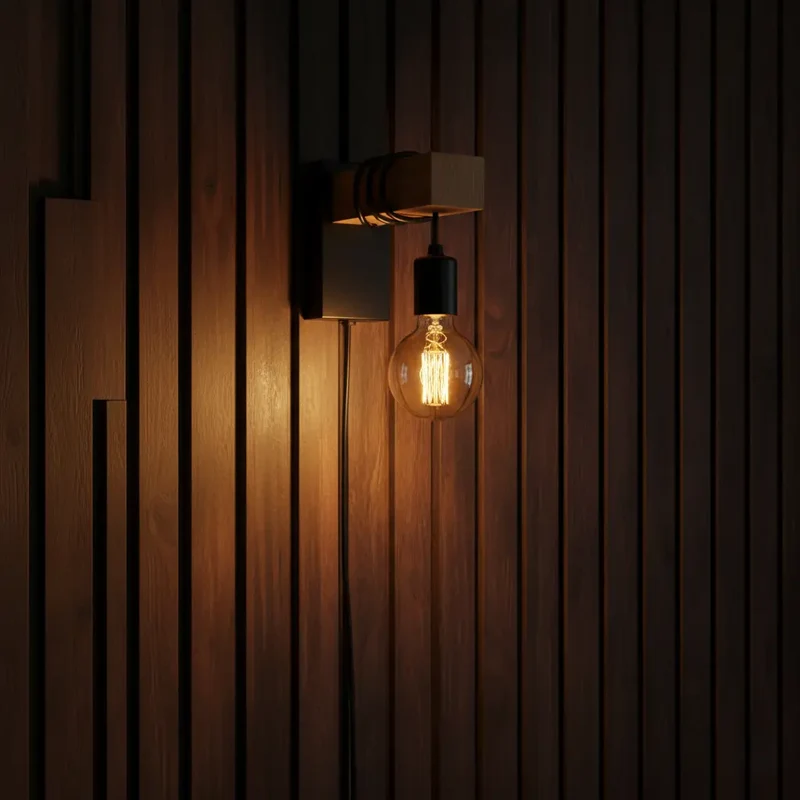 Wandleuchte Industrial, Schwarz und Weiß | Luminara