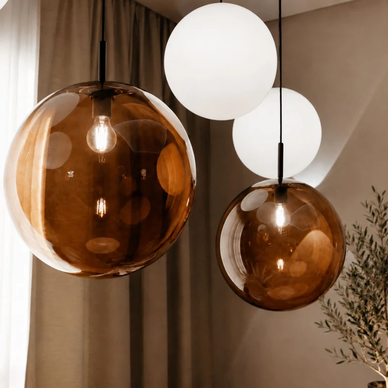 s.luce Orb 5-flammige Esstischlampe 2-reihig 160cm