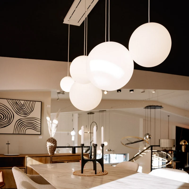 s.luce Orb 5-flammige Esstischlampe 2-reihig 160cm