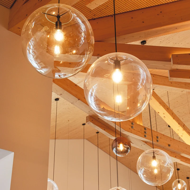s.luce Orb 5-flammige Esstischlampe 2-reihig 160cm